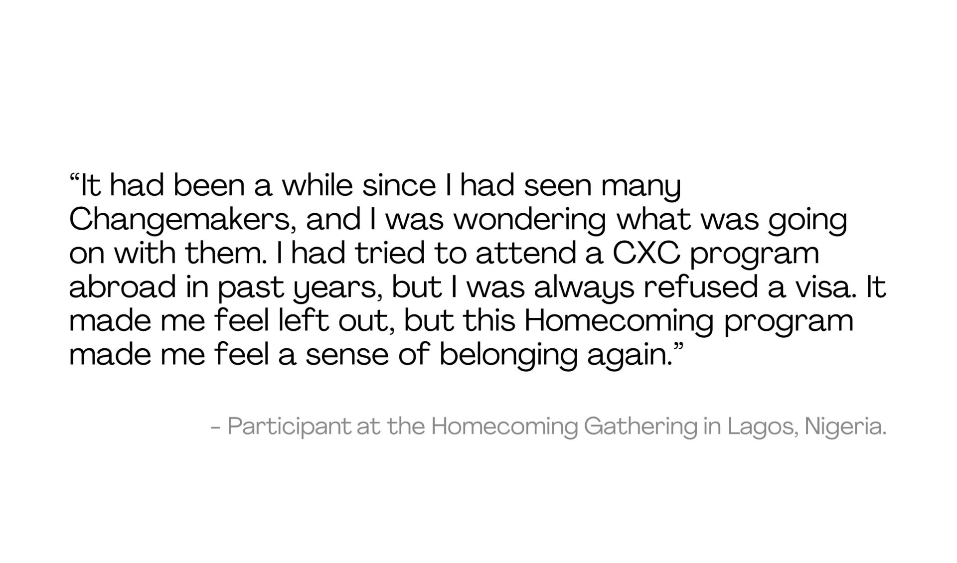 Testimonial from Lagos