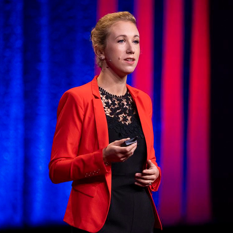Sasha Luccioni speaks at SESSION 4 at TEDWomen 2023: Two Steps Forward. October 11-13, 2023, Atlanta, GA. Photo: Gilberto Tadday / TED